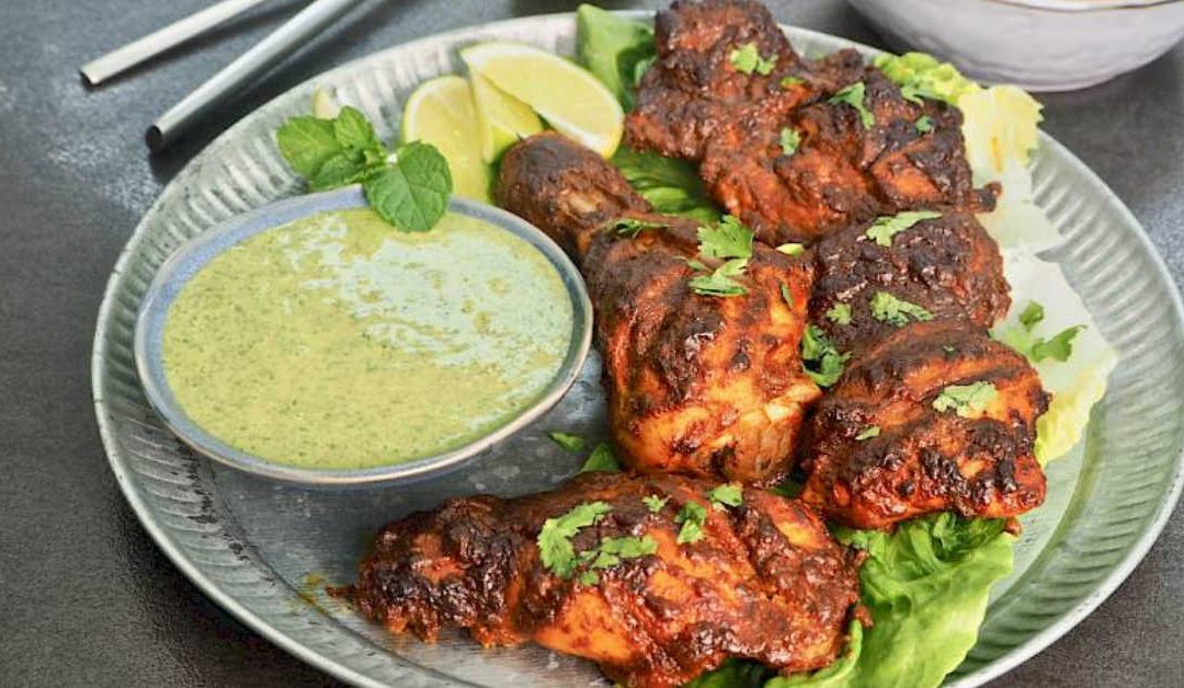 Tandoori Chicken with Indian Green Chutney