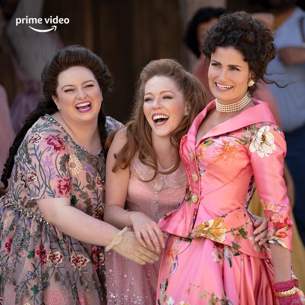 film still of the evil step sisters laughing