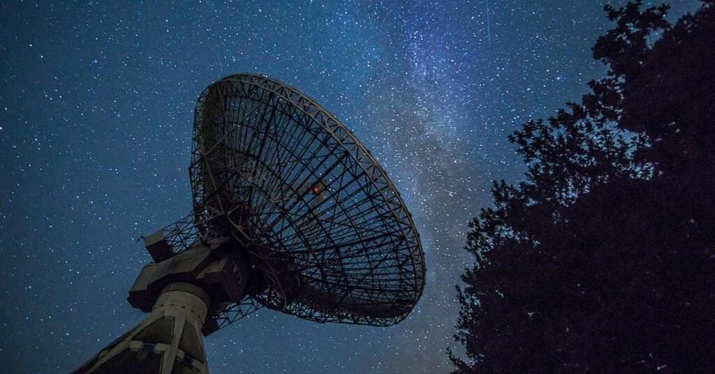 Telescope on Stockert mountain, Germany