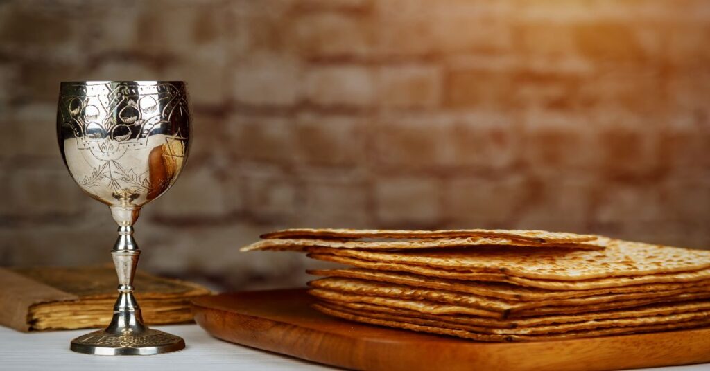 Passover cup and flatbread