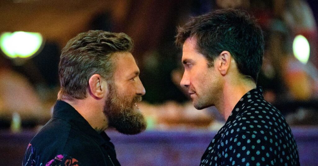 Jake Gyllenhaal and Conor McGregor in Road House